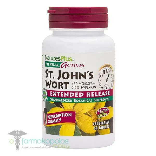 Natures Plus St. John's Wort 450mg, 60tabs