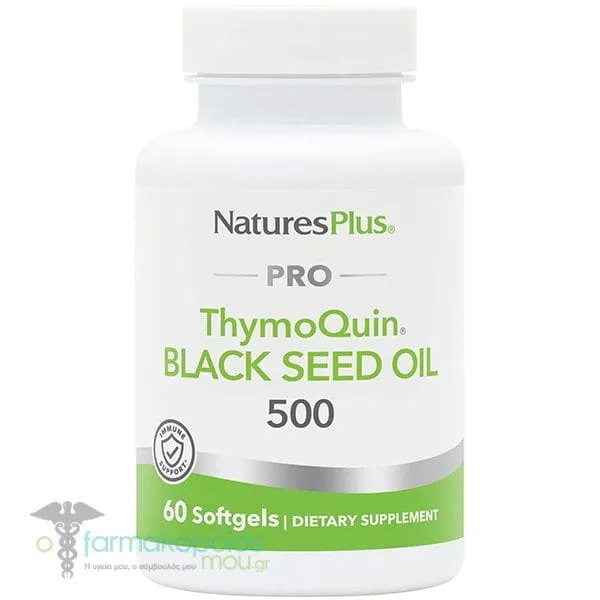 Natures Plus Thymoquin Black Seed Oil 500mg, 60softgels