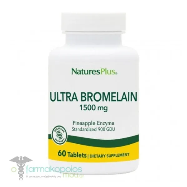 Natures Plus Ultra Bromelain 1500mg, 60tabs