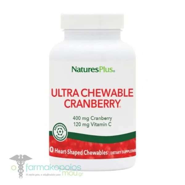 Natures Plus Ultra Chewable Cranberry, 90chew.tabs