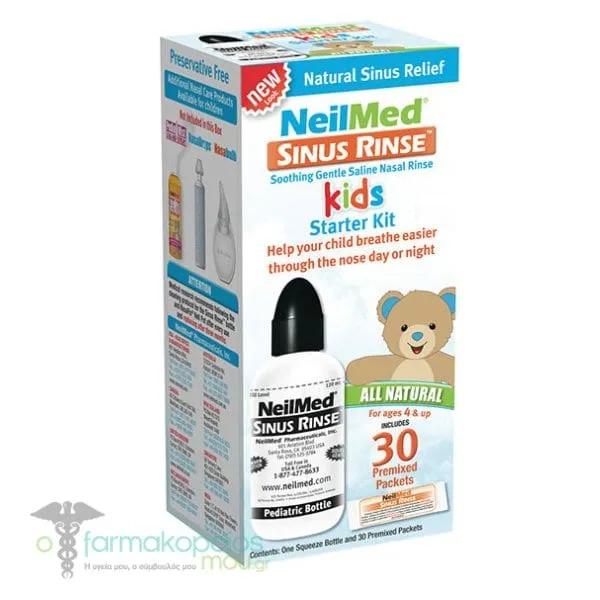 NeilMed Sinus Rinse Pediatric Starter Kit, 30 premixed packets & Bottle 120ml
