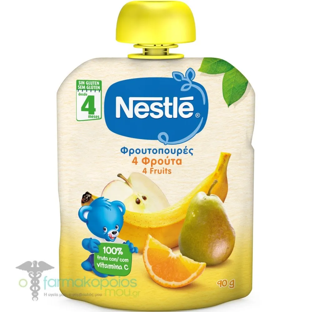 Nestle Fruit Puree with 4 Fruits, 90gr