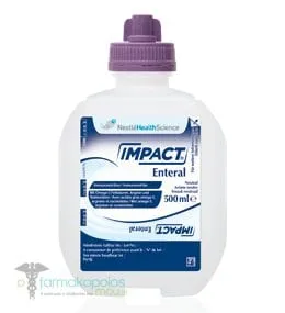 Nestle Impact Enteral Ειδικό Διάλυμα Ανοσοδιατροφής σε Υγρή Μορφή για Πλήρη Εντερική Σίτιση Μέσω Καθετήρα, με Ουδέτερη Γεύση, 500ml