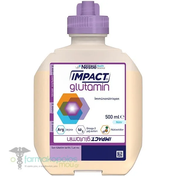 Nestle Impact Glutamin Πλήρες Διατροφικό Σκεύασμα με Ουδέτερη Γεύση, 500ml
