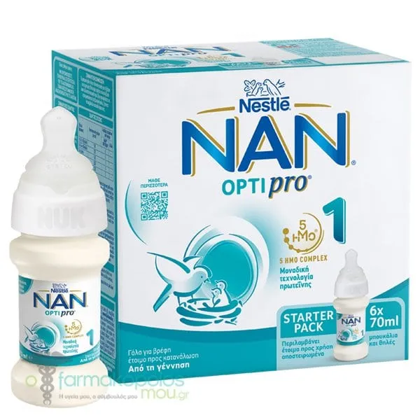 Nestle Nan Optipro 1 Infant Milk Ready to Drink from Birth, 6x70ml
