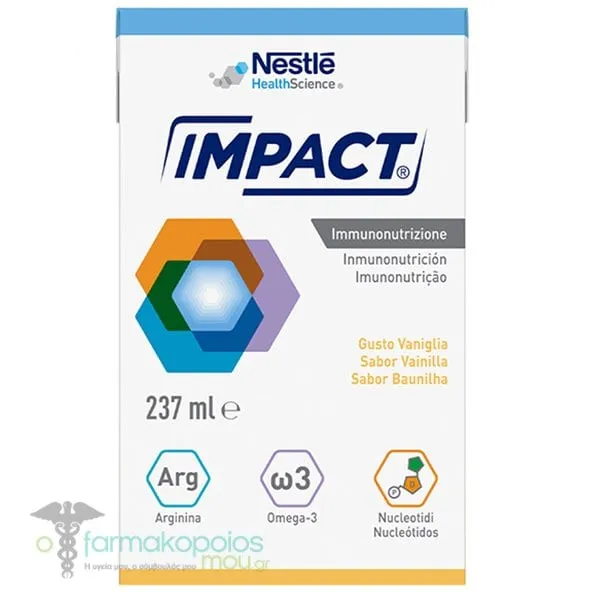 Nestle Oral Impact Πλήρες Διατροφικό Σκεύασμα Γεύση Βανίλια, 237ml