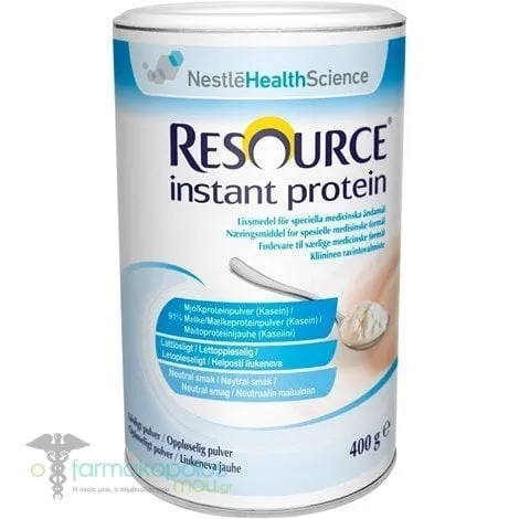 Nestle Resource Instant Protein Πρωτεϊνούχο Συμπλήρωμα Διατροφής σε Μορφή Σκόνης, με Ουδέτερη Γεύση & Οσμή, 400gr