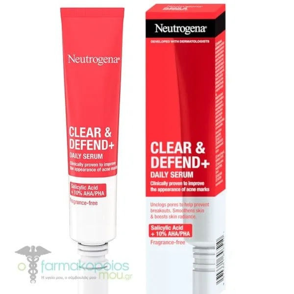 Neutrogena Clear & Defend+ Daily Serum with AHA /BHA /PHA, 30ml