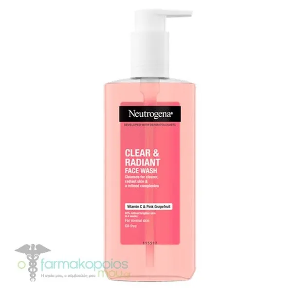 Neutrogena Clear & Radiant Face Wash with Vitamin C & Pink Grapefruit, 200ml