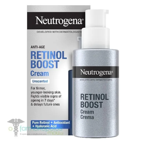 Neutrogena Retinol Boost Face Cream Αντιγηραντική Κρέμα Προσώπου με Καθαρή Ρετινόλη, 50ml