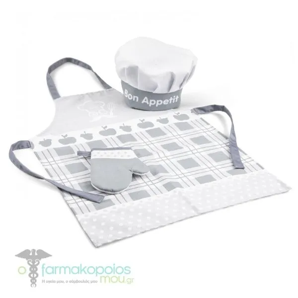 New Classic Toys Bon Appetit Apron White 3y+, 3pcs