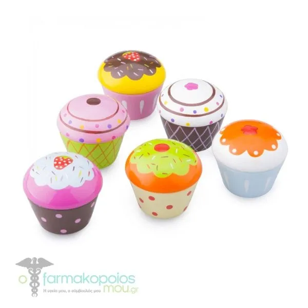 New Classic Toys Bon Appetit Cupcake Assortment In Giftbox 3y+, 1set