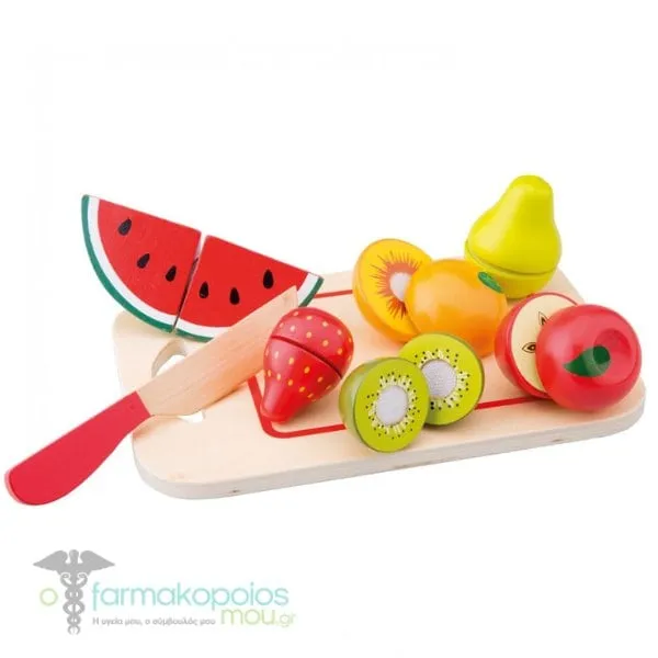 New Classic Toys Bon Appetit Cutting Meal Fruit Wooden Fruit Set 2y+, 8 pcs