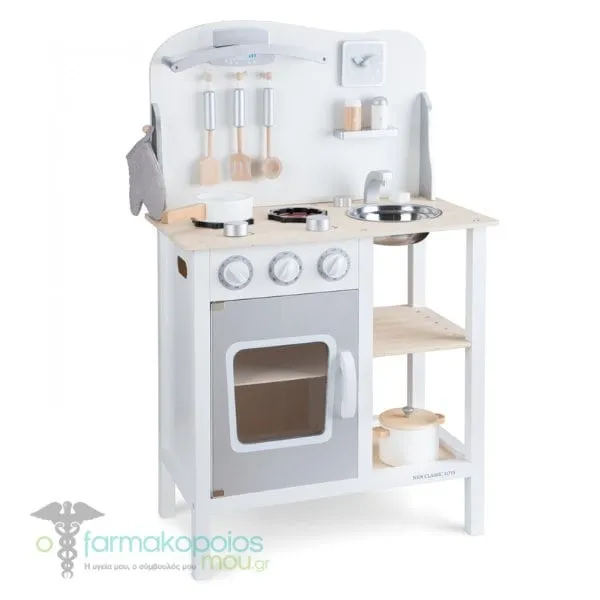 New Classic Toys Bon Appetit Kitchenette White Silver 3y+, 1set