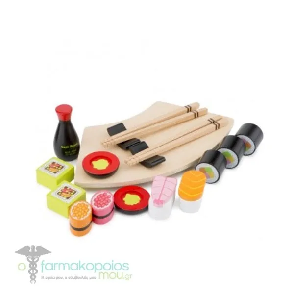 New Classic Toys Bon Appetit Sushi Set Wooden Sushi Play Set 3y+, 1 set