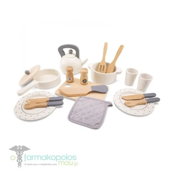 New Classic Toys Bon Appetit Wοοden Set Dinner 2y+, 1σετ