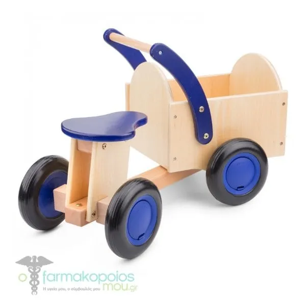 New Classic Toys Educational Carrier Bike Natural-Blue 18m+, 1set