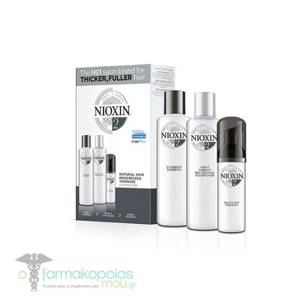 Nioxin System 2 Loyalty Kit Scalp & Hair Shampoo, 150ml, Conditioner, 150ml & Treatment, 40ml, 1σετ