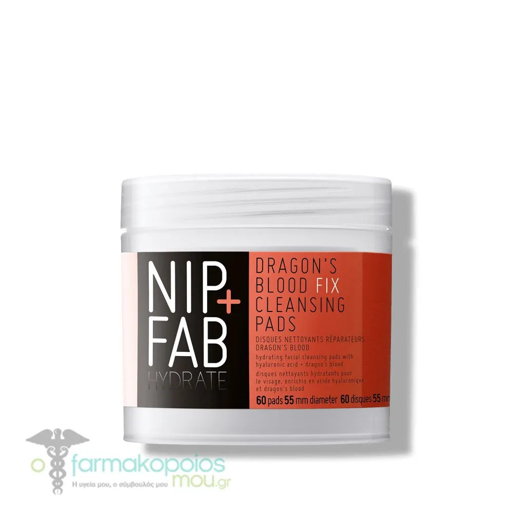 Nip+Fab Hydrate Dragon's Blood Fix Cleansing Pads, 60pcs