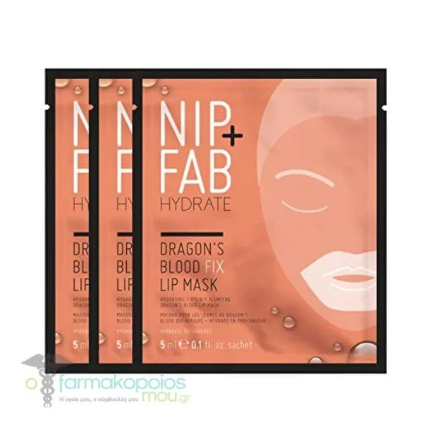 Nip+Fab Hydrate Dragon's Blood Fix Lip Mask, 3pcs