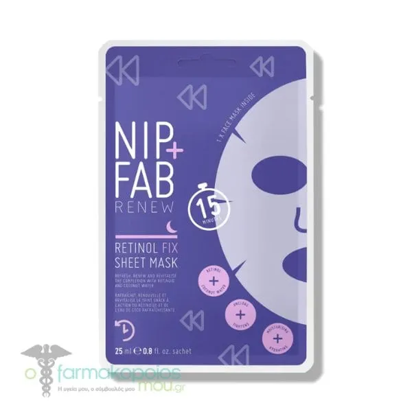 Nip+Fab Renew Retinol Face Sheet Mask, 18g