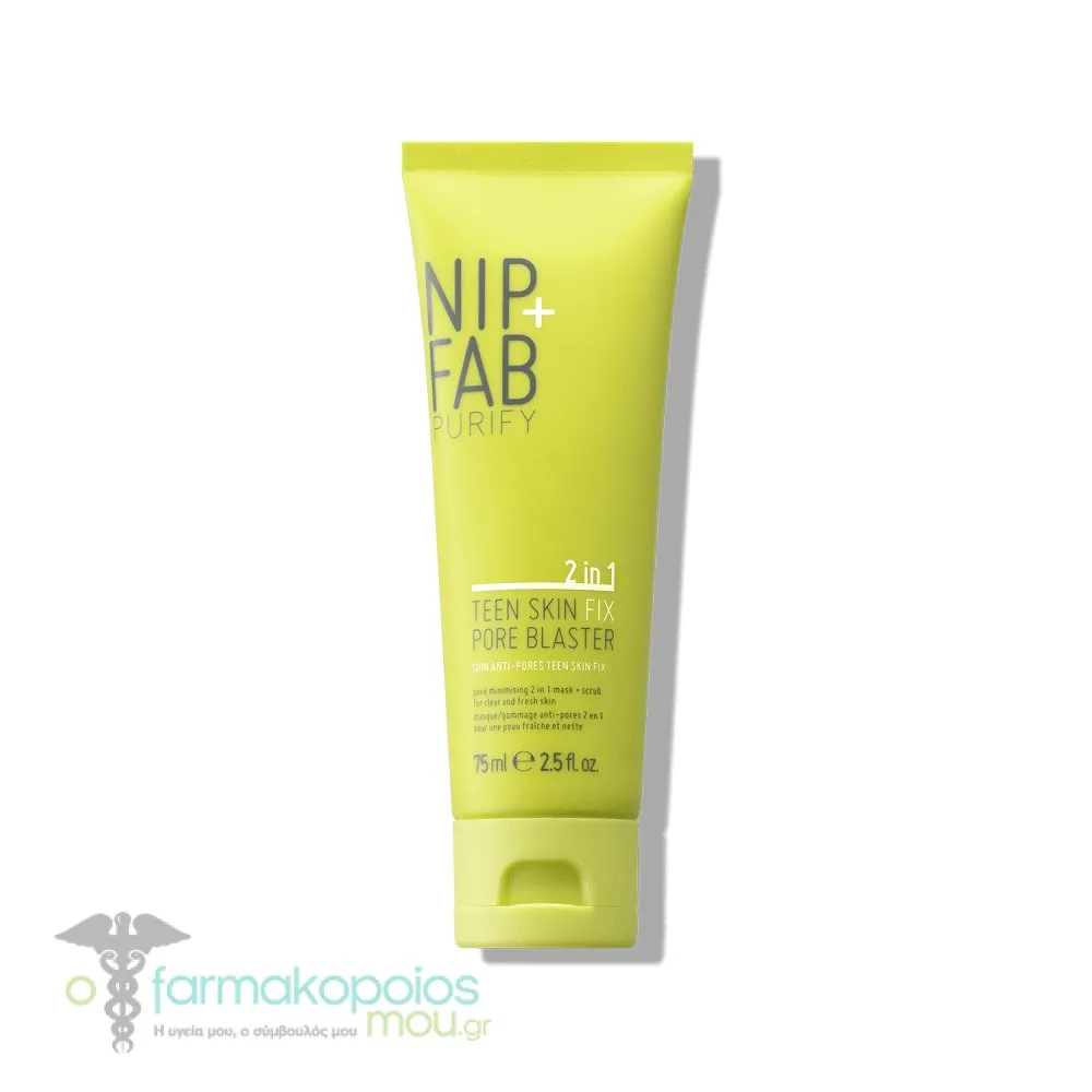 Nip+Fab Purify 2in1 Scrub & Mask Teen Skin Fix Pore Blaster, 75ml