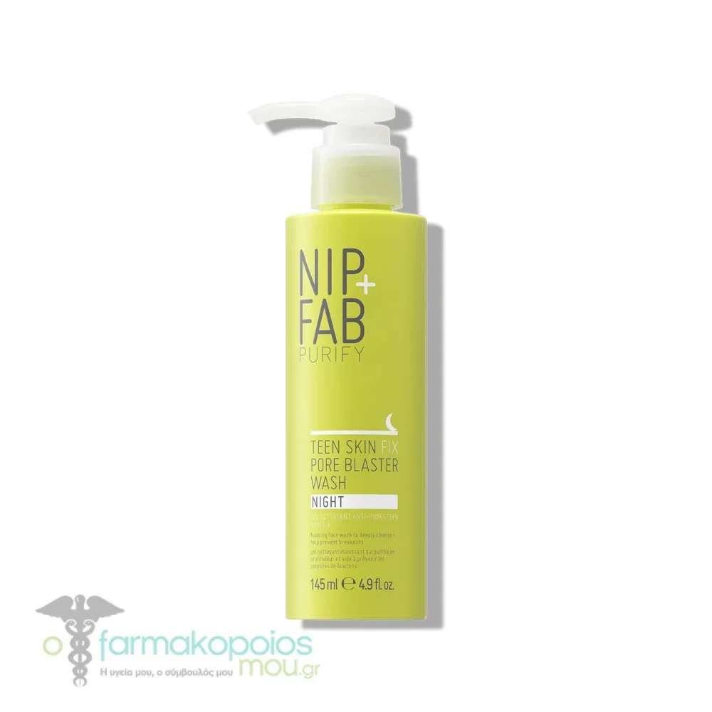 Nip+Fab Purify Teen Skin Fix Pore Blaster Wash Night, 145ml