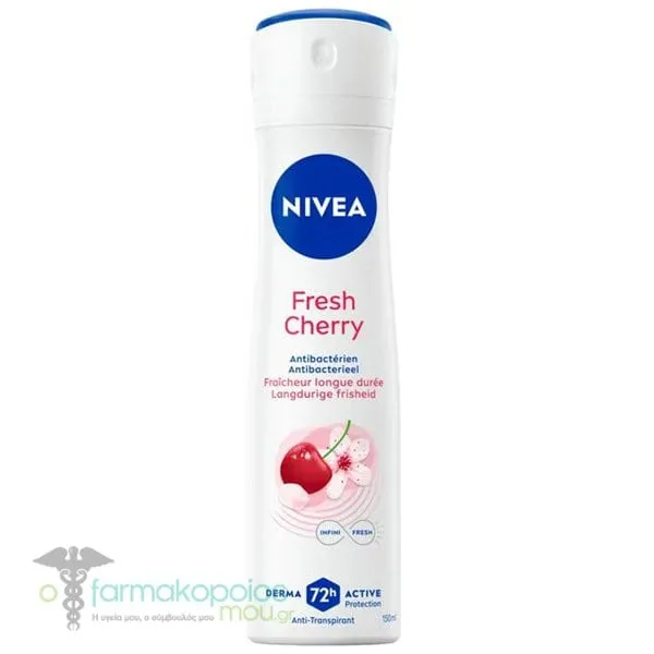 Nivea Fresh Cherry Spray Deodorant 72h, 150ml