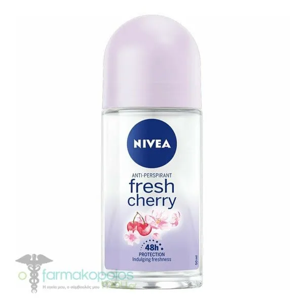 Nivea Fresh Cherry Roll-on Deodorant for Women 48h, 50ml