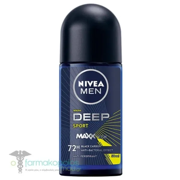 Nivea Men Deep Sport Anti-Perspirant Roll-On, 50ml