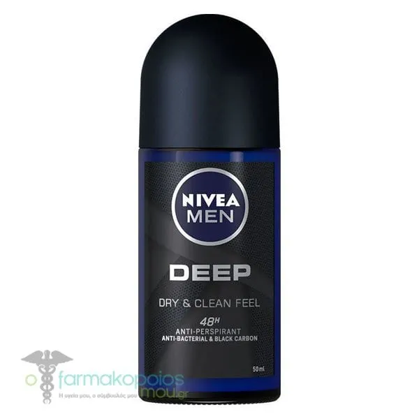 Nivea Men Deep Roll-On Deodorant 48h, 50ml