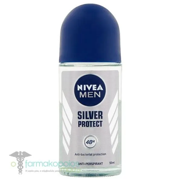 Nivea Men Deo Silver Protect Anti Perspirant Roll-On Deodorant 48h, 50ml