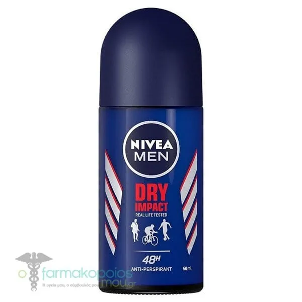 Nivea Men Dry Impact Roll-On Deodorant 48h, 50ml