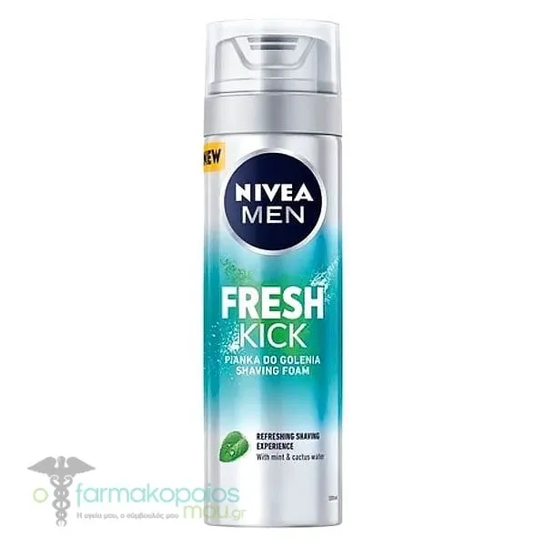 Nivea Men Fresh Kick Shaving Foam, 200ml