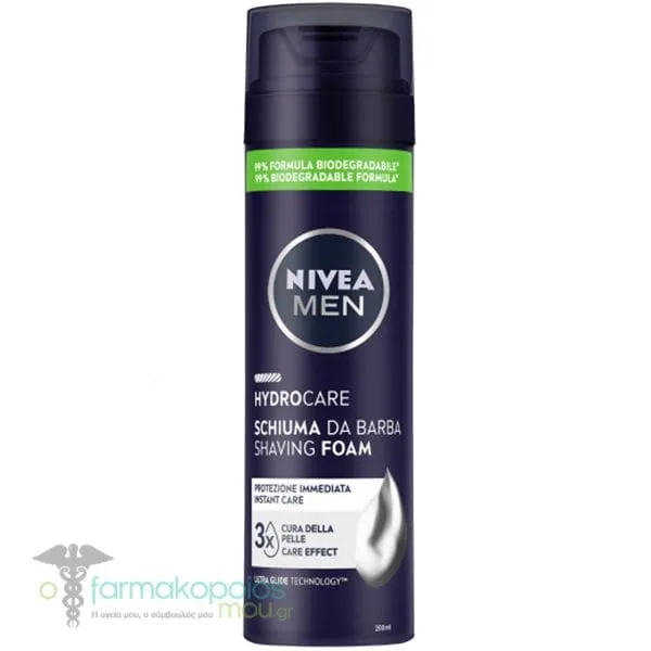 Nivea Men Hydrocare Αφρός Ξυρίσματος, 200ml