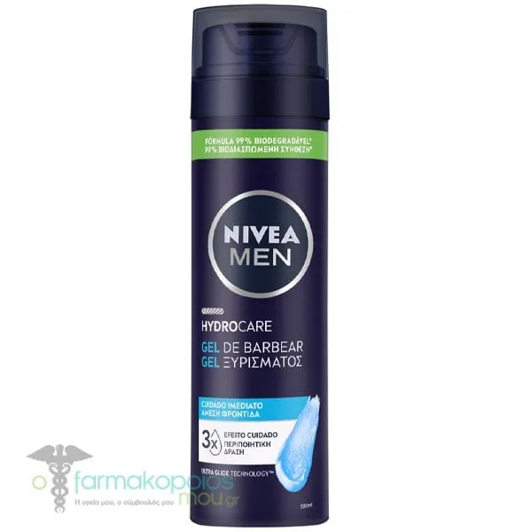 Nivea Men Hydrocare Gel Ξυρίσματος για Άμεση Φροντίδα, 200ml