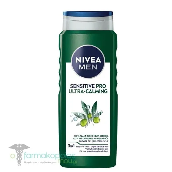 Nivea Men Sensitive Pro Ultra-Calming 3in1 Shower Gel, 500ml