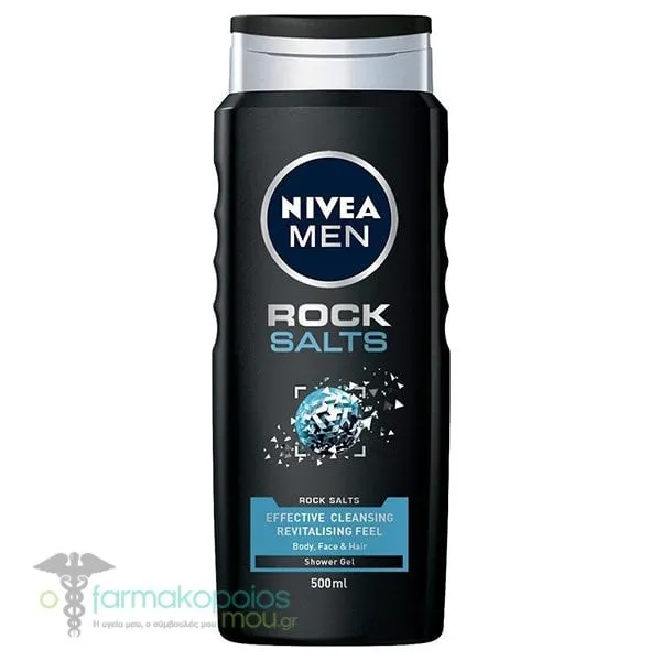 Nivea Men Shower Gel Rock Salts, 500ml