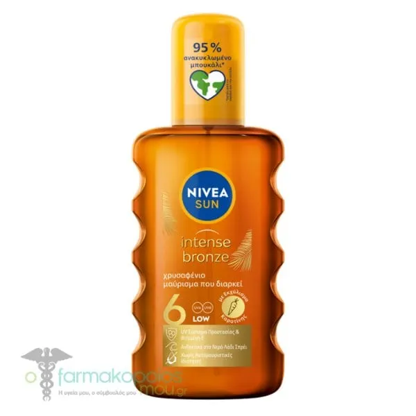 Nivea Sun Intense Bronze Carotene Oil Spray SPF 6, 200ml