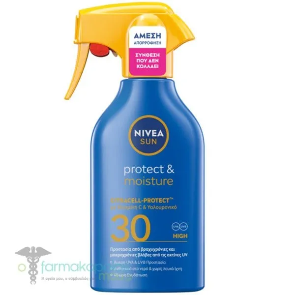 Nivea Sun Protect &amp; Moisture Citracell-Protect Trigger Spray Αντηλιακό Σπρέι SPF30, 250ml