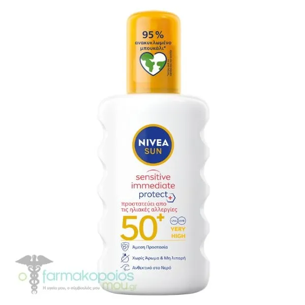 Nivea Sun Sensitive Immediate Protect Spray SPF50+, 200ml