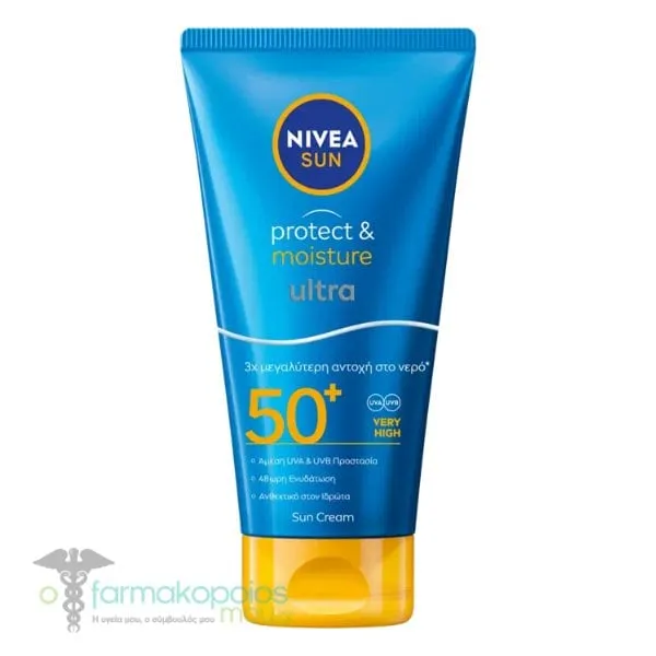 Nivea Sun Ultra Protect &amp; Moisture Αντηλιακό Σώματος με Πολύ Υψηλή Προστασία SPF50+, 150ml