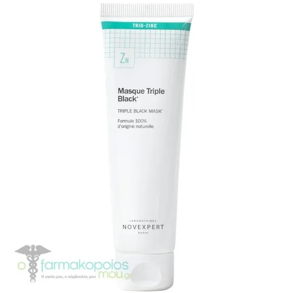 Novexpert Μαύρη Μάσκα Τριπλής Δράσης με Άνθρακα, 70ml