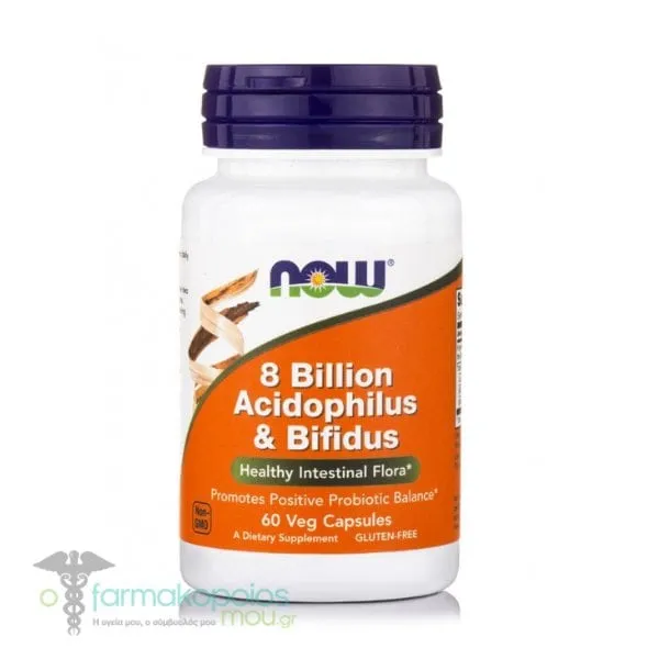 Now Foods 8 Billion Acidophilus & Bifidus, 60veg.caps