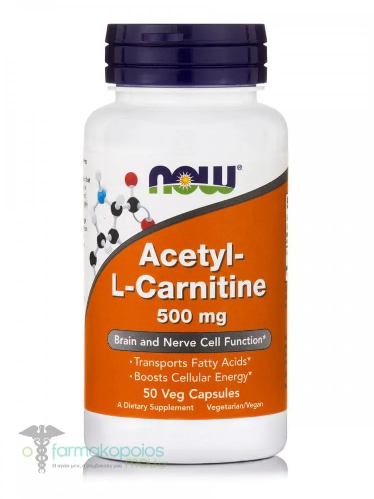 Now Foods Acetyl L-Carnitine 500mg, 50 vegcaps