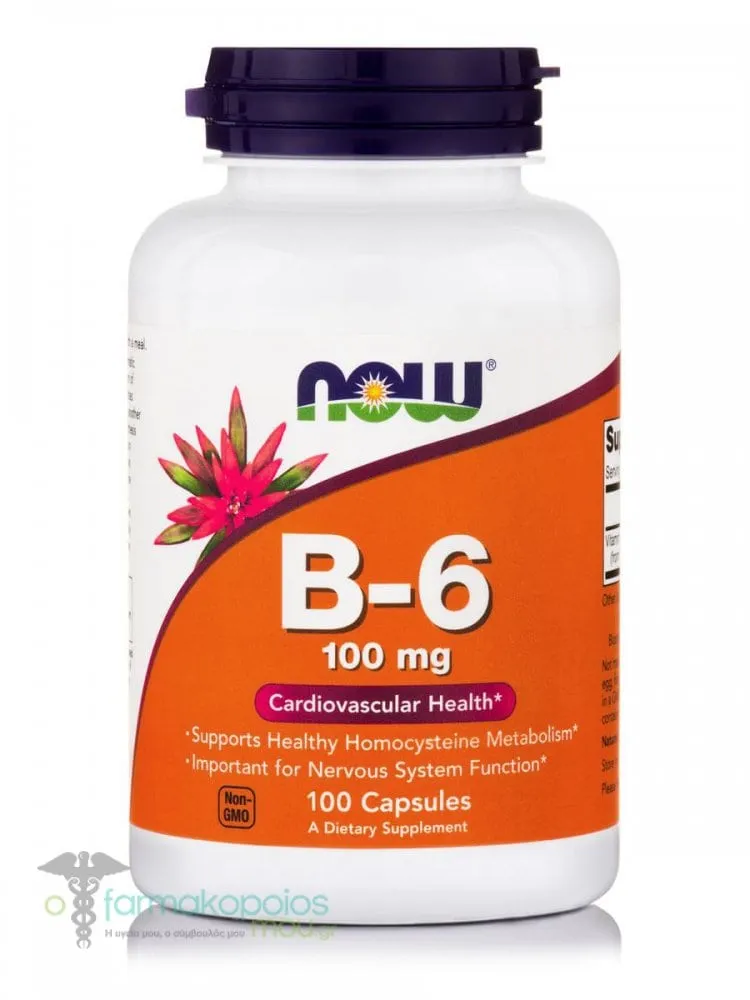 Now Foods B-6 100mg, 100caps