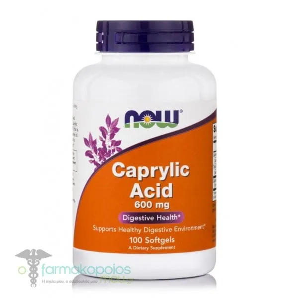 Now Foods Caprylic Acid 600mg, 100softgels