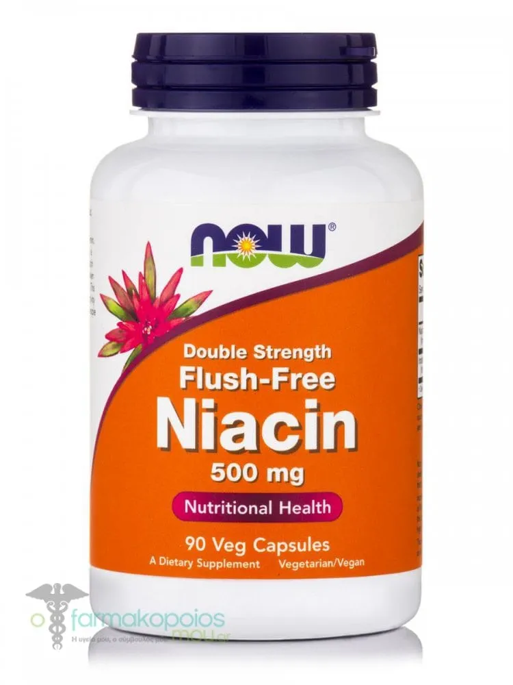Now Foods Flush Free Niacin 500mg, 90veg.caps