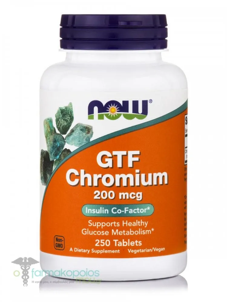 Now Foods GTF Chromium 200mcg, 250 tabs