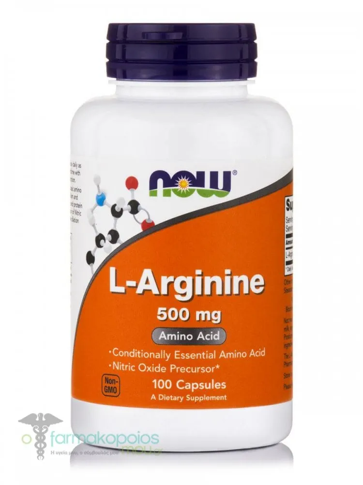 Now Foods L-Arginine 500mg, 100caps